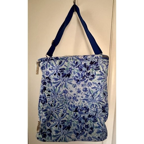 Lilly Pulitzer Wine Carrier Soft Cooler Blue Insulated High Maintenance NWT New - Picture 5 of 9